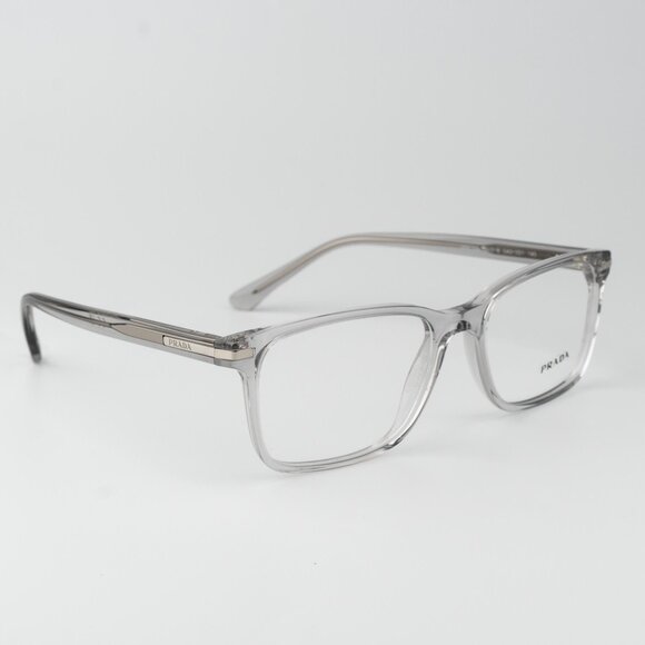 Prada Men Eyeglasses Crystal Grey Square Unisex PR14WV U431O1 BRAND NEW 54mm - Picture 4 of 10